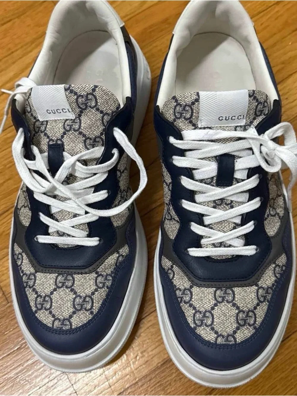 Gucci GG Supreme Blue/Beige Sneakers